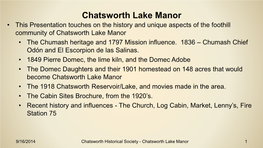Chatsworth Lake Manor