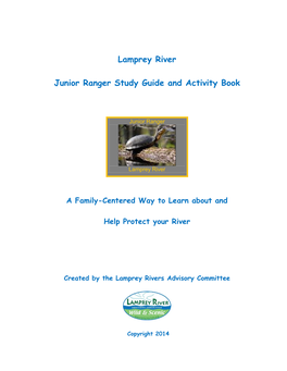 Lamprey River Junior Ranger Study Guide and Activity Book