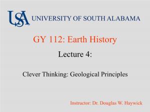GY 112: Earth History Lecture 4