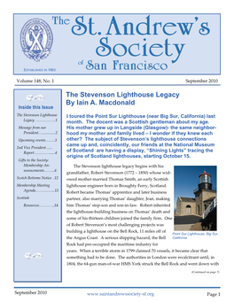 The Stevenson Lighthouse Legacy by Iain A. Macdonald