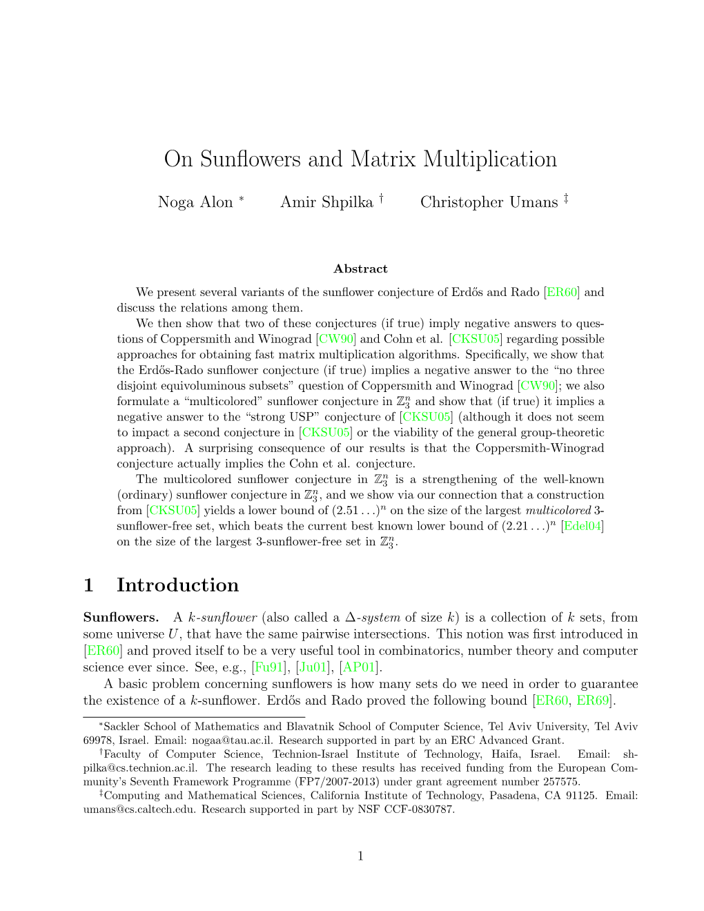 On Sunflowers and Matrix Multiplication