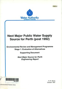 Water Authority Next Major Public Water Supply Source For