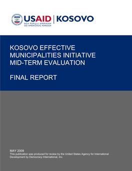 Kosovo Effective Municipalities Initiative Mid-Term Evaluation