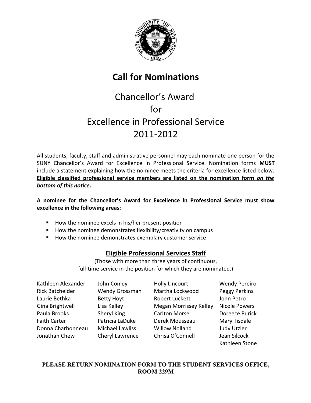 Call for Nominations s6