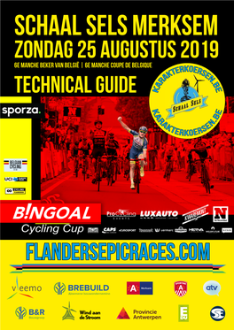ZONDAG 25 AUGUSTUS 2019 6E Manche Beker Van België | 6E Manche Coupe De Belgique Technical Guide
