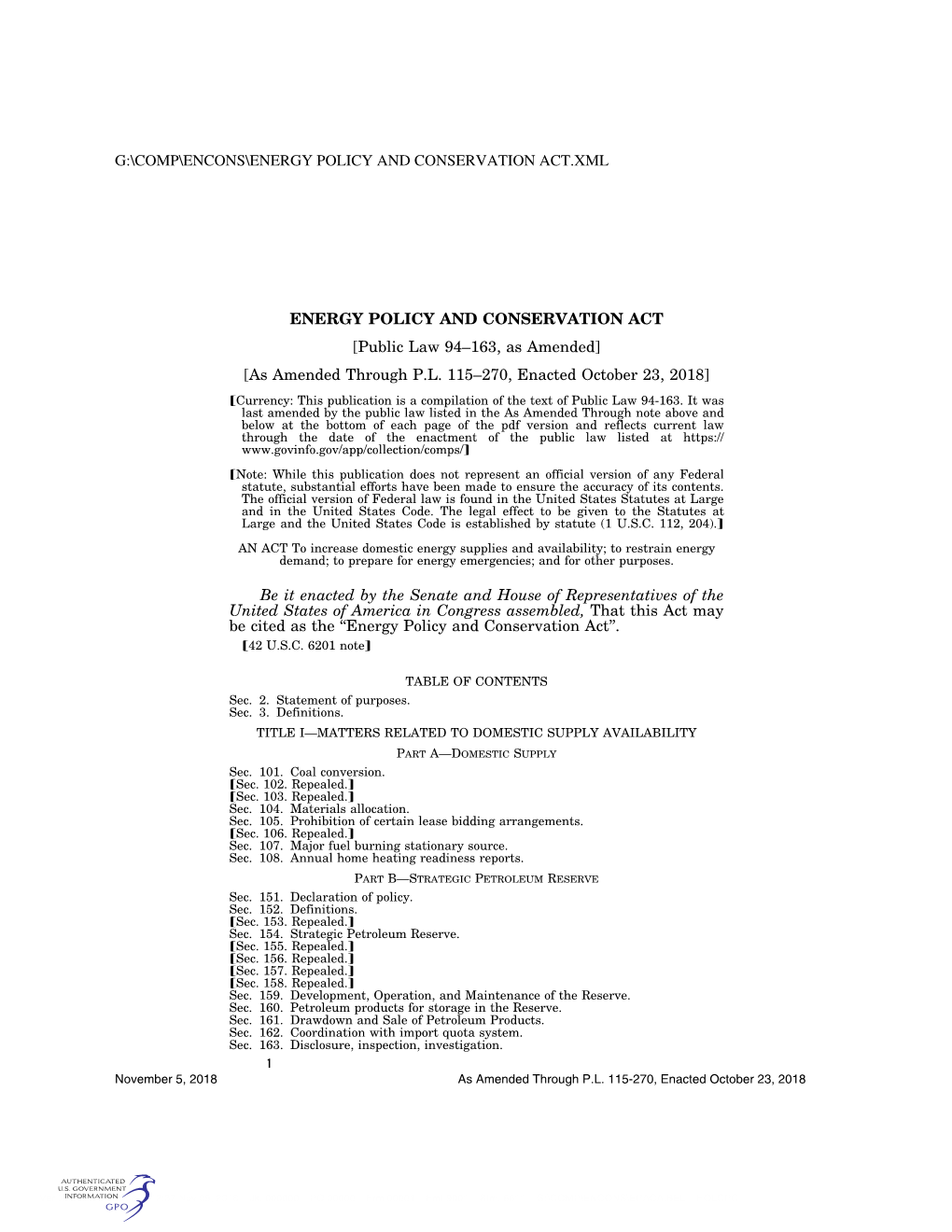 Energy Policy and Conservation Act.Xml