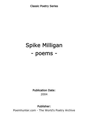 Spike Milligan - Poems