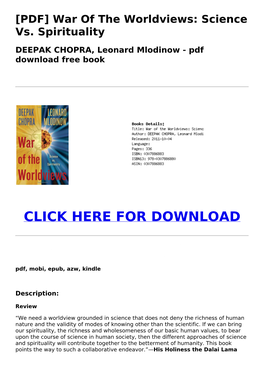 [PDF] War of the Worldviews: Science Vs