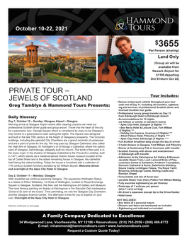 Private Tour – Jewels of Scotland