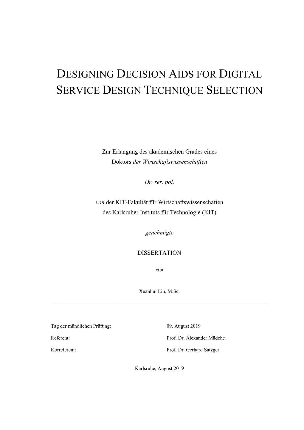 Designing Decision Aids for Digital Service Design Technique Selection