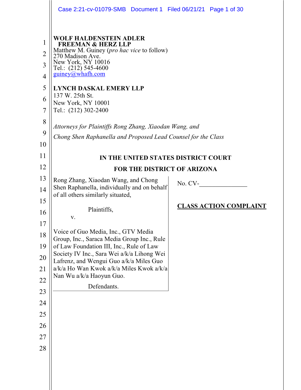 Case 2:21-Cv-01079-SMB Document 1 Filed 06/21/21 Page 1 of 30