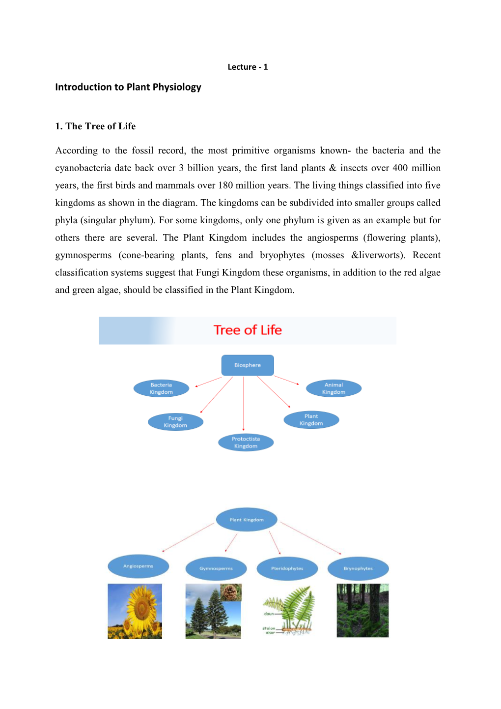 Introduction to Plant Physiology