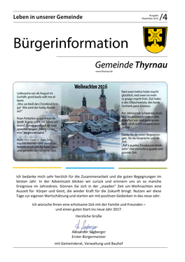 Bürgerinformation Gemeinde Thyrnau