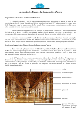 La Galerie Des Glaces : Le Brun, Maître D'œuvre