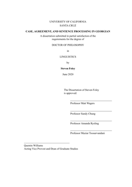 University of California Santa Cruz Case, Agreement, And