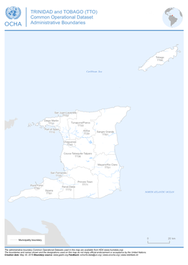 TRINIDAD and TOBAGO (TTO) Common Operational Dataset Administrative Boundaries