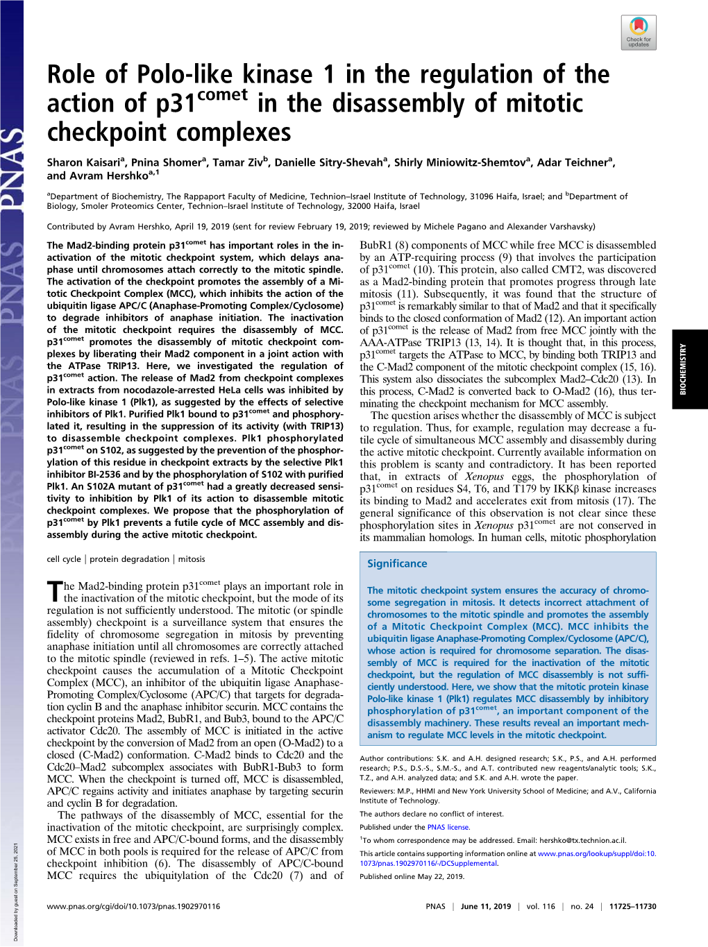 In the Disassembly of Mitotic Checkpoint Complexes