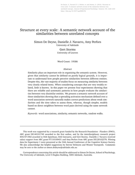 Structure at Every Scale: a Semantic Network Account of the Similarities Between Very Unrelated Concepts