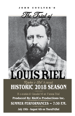 The Trial of Louis Riel After an Absence of 37 Years