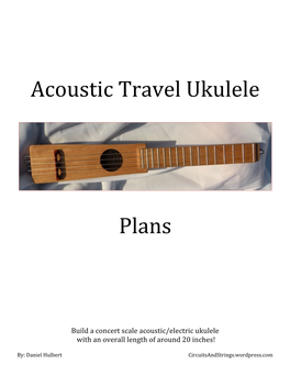 Acoustic Travel Ukulele Plans