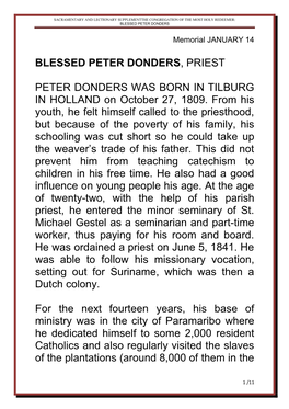 Blessed Peter Donders