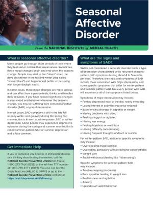 Seasonal Affective Disorder (PDF)