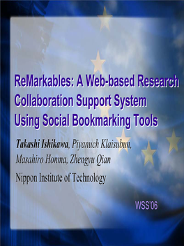 A Web-Based Research Collaboration Support System