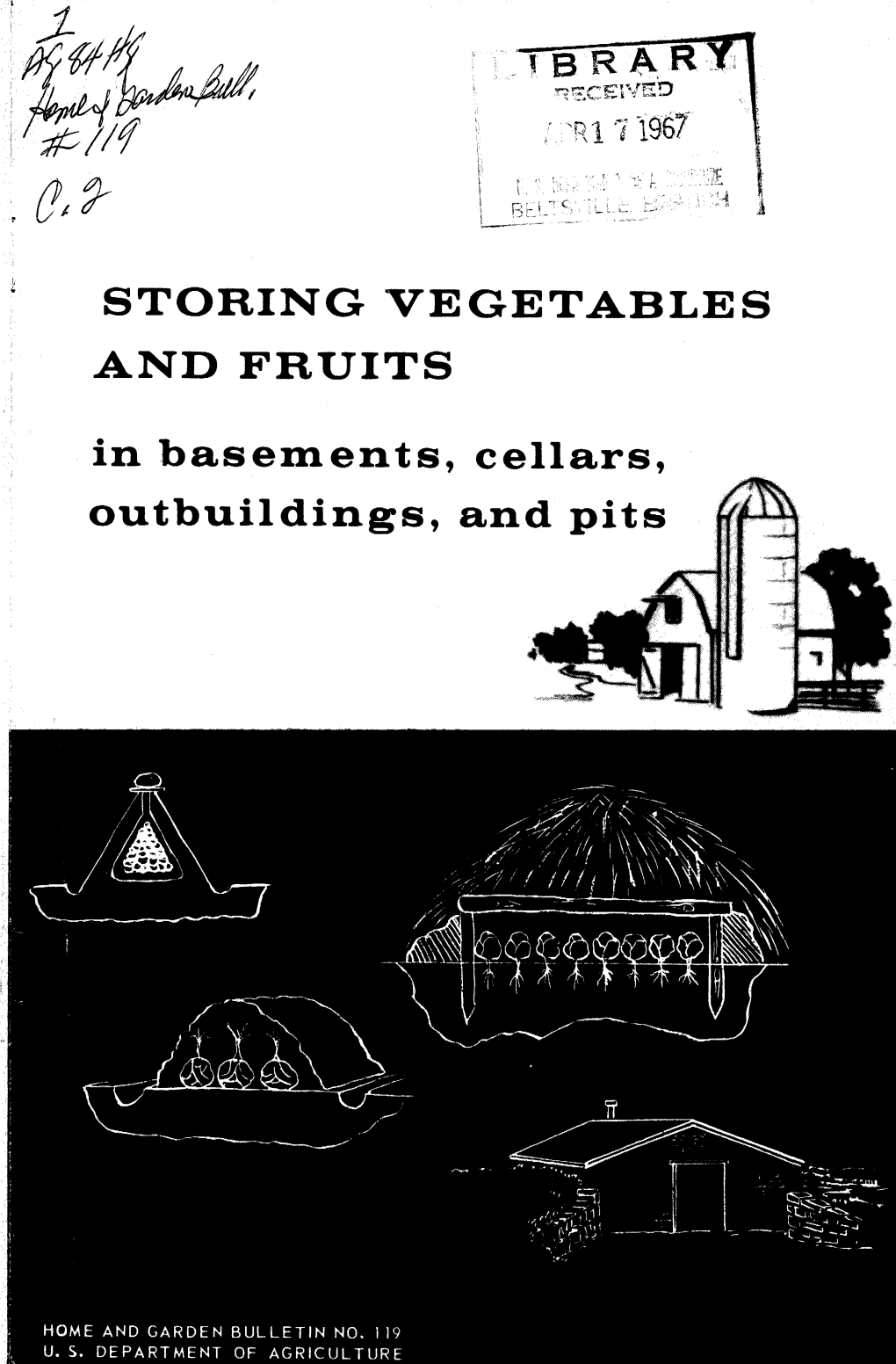 STORING VEGETABLES and FRUITS in Basements, Cellars, Outbuildings, and Pits