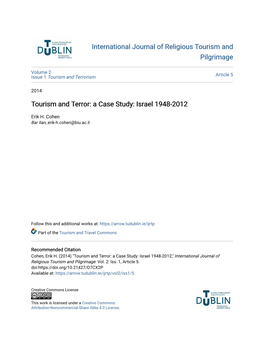 Tourism and Terror: a Case Study: Israel 1948-2012