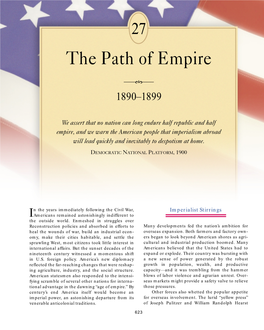 CHAPTER 27 the Path of Empire, 1890–1899