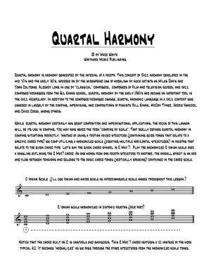 Quartal Harmony © by Mark White Whitmark Music Publishing