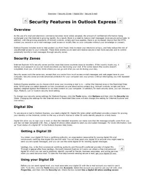 Security Features in Outlook Express L^