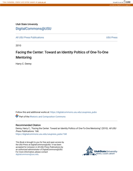Facing the Center : Toward an Identity Politics of One-To-One Mentoring / Harry C
