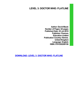 Level 3: Doctor Who: Flatline Download Free