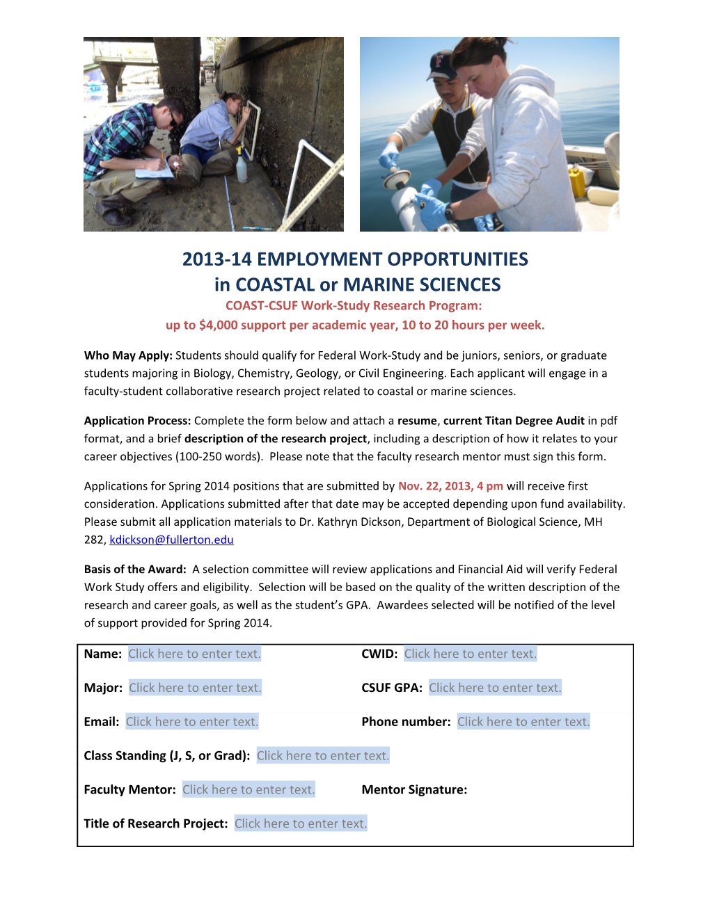 2013-14 Employment Opportunities