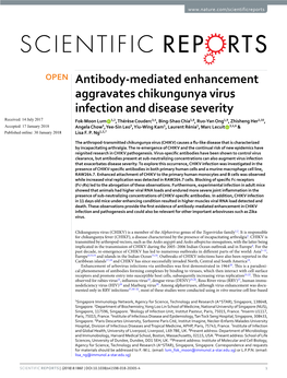 Antibody-Mediated Enhancement Aggravates Chikungunya Virus