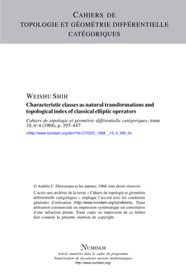 Characteristic Classes As Natural Transformations and Topological