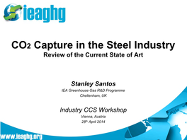 CO2 Capture in the Steel Industry Review of the Current State of Art