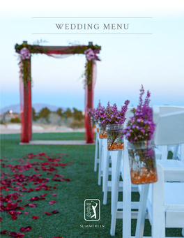 Wedding Menu About Us