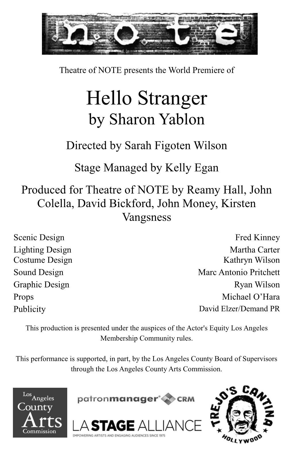 Hello Stranger by Sharon Yablon