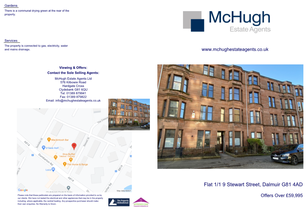 Flat 1/1 9 Stewart Street, Dalmuir G81 4AD