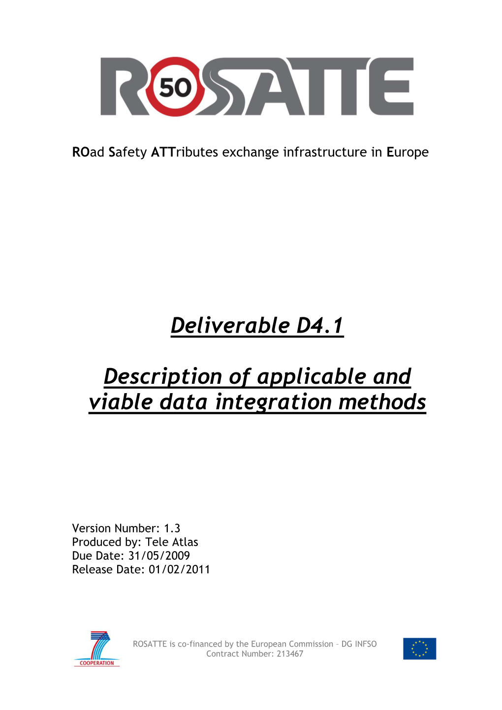 Deliverable D4.1 Description of Applicable and Viable Data