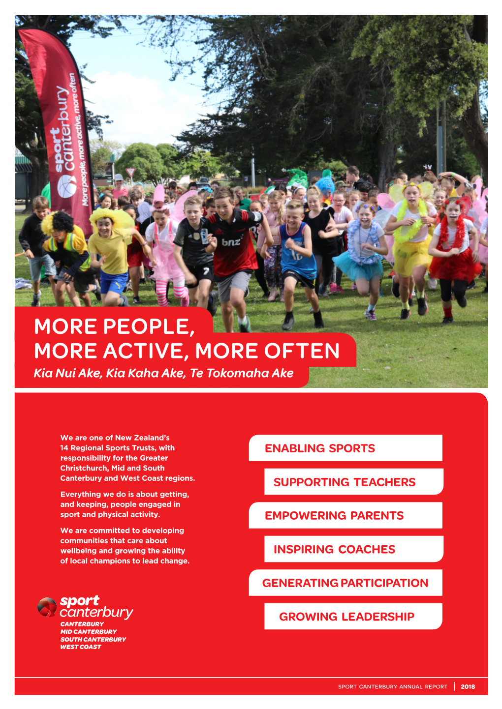 SPORT CANTERBURY ANNUAL REPORT 2018 “It’S Always Been in My Blood to Coach People Or Help People to Become Better at Being Themselves.”