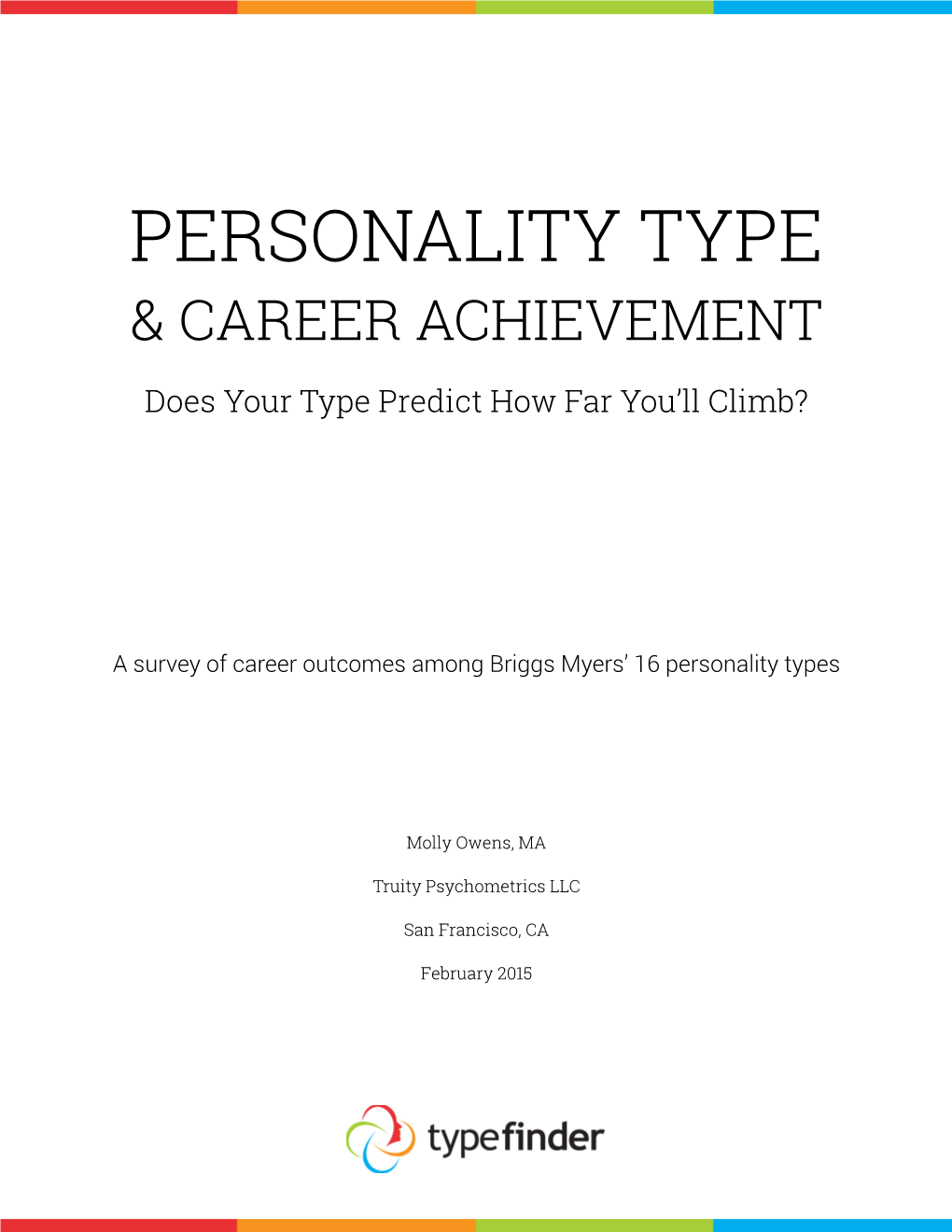 Personality Type and Career Achievement Study