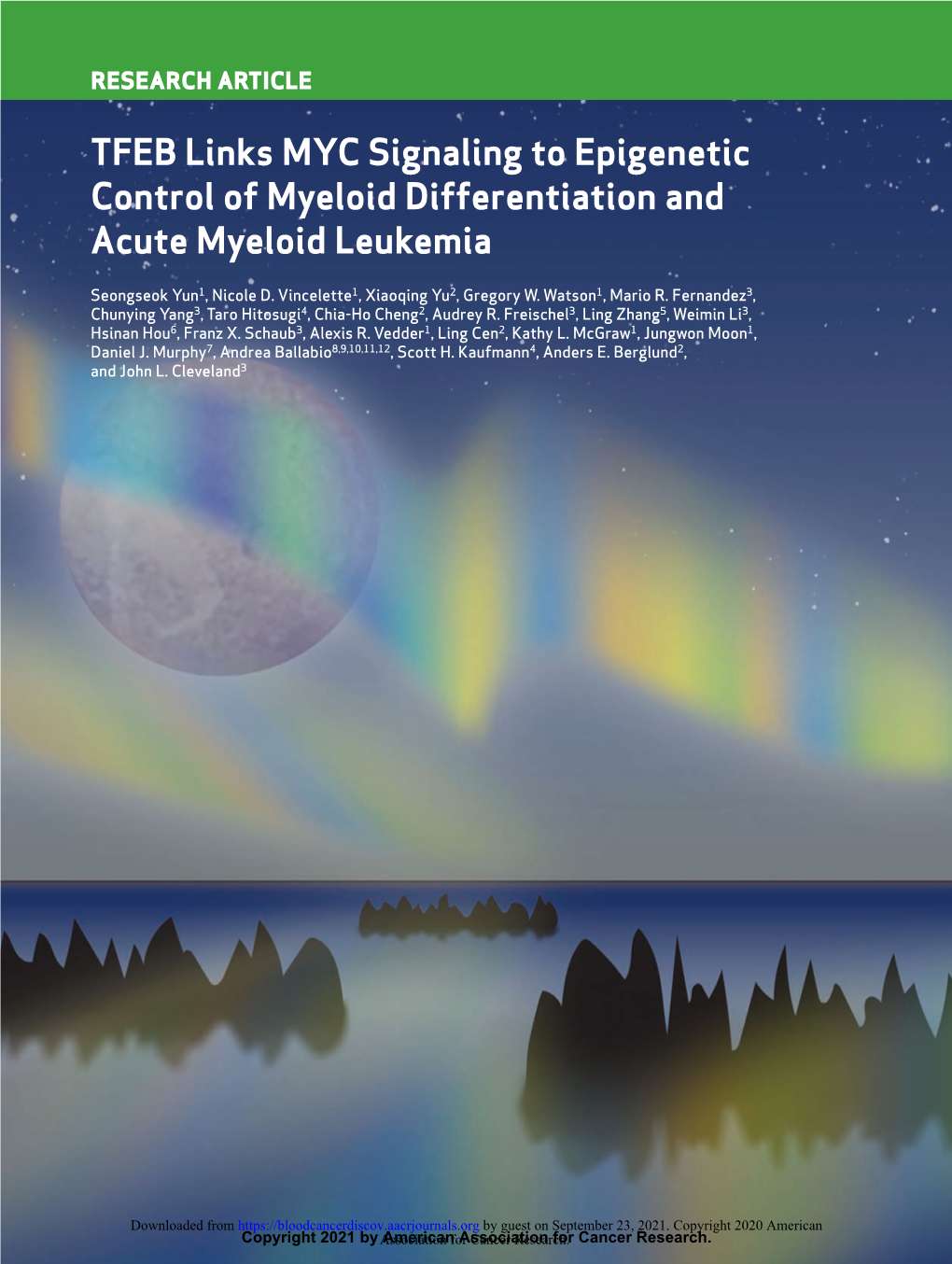 TFEB Links MYC Signaling to Epigenetic Control of Myeloid Differentiation and Acute Myeloid Leukemia