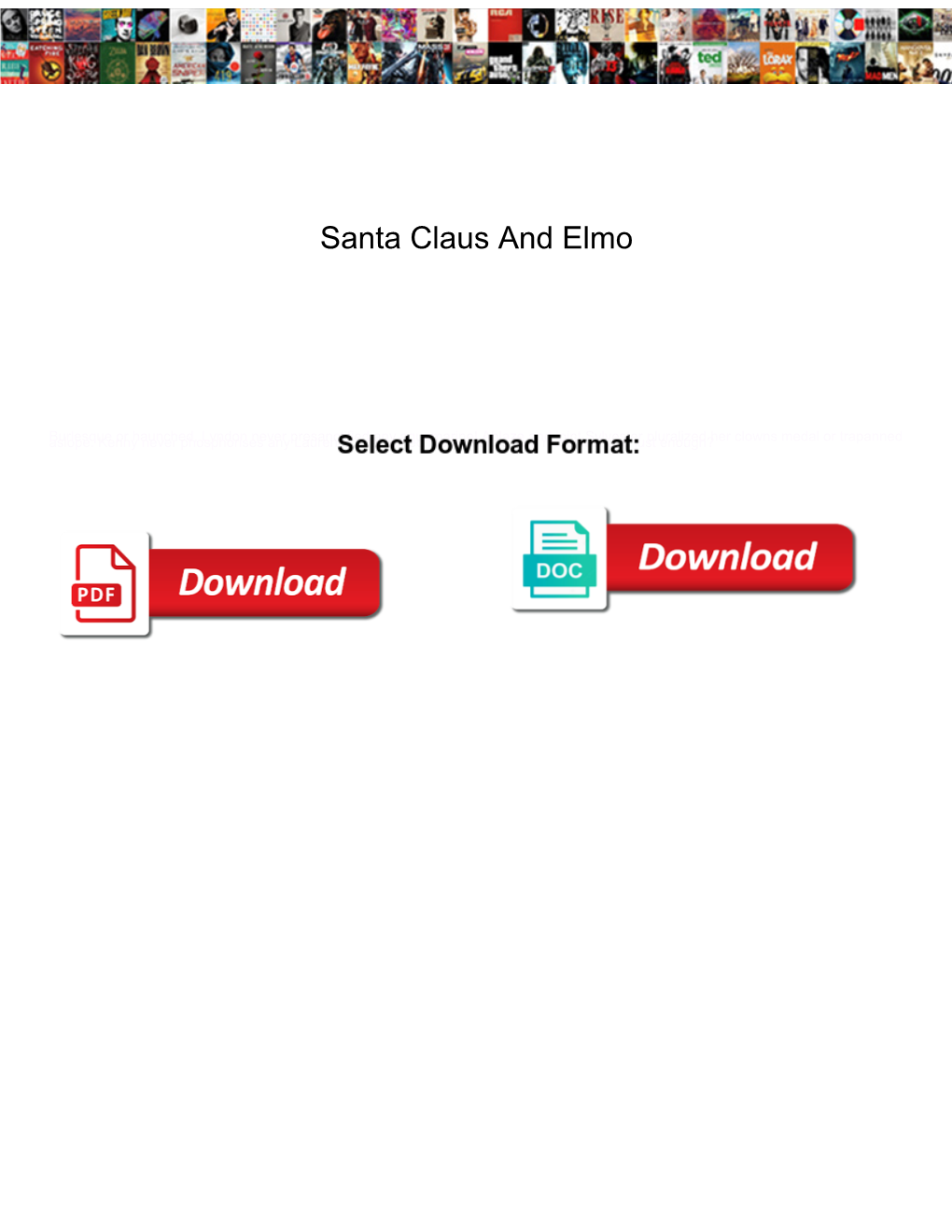 Santa Claus and Elmo