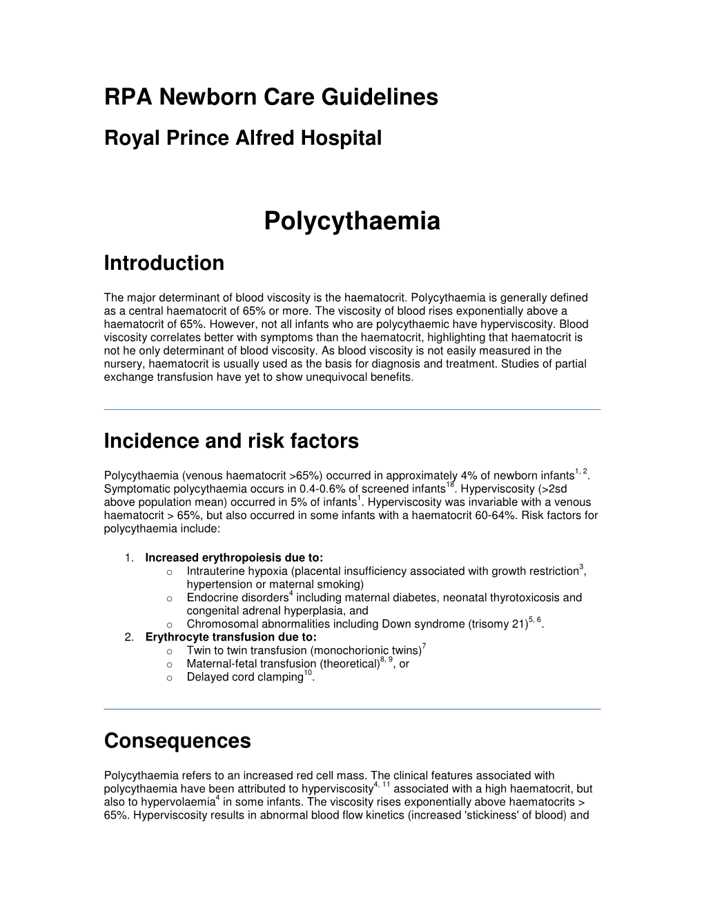 Polycythaemia Introduction