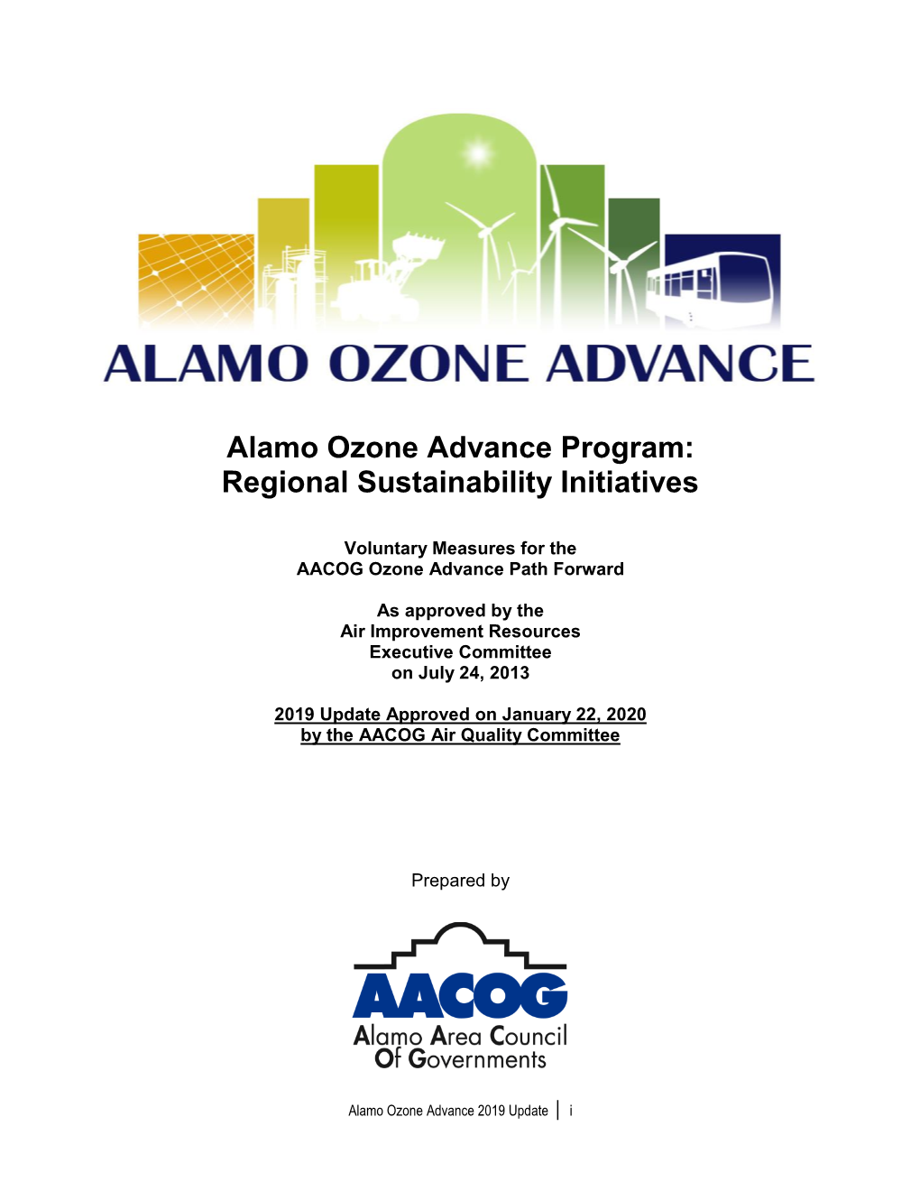 Ozone Advance 2019 Plan Update, Alamo Area, San Antonio, Texas