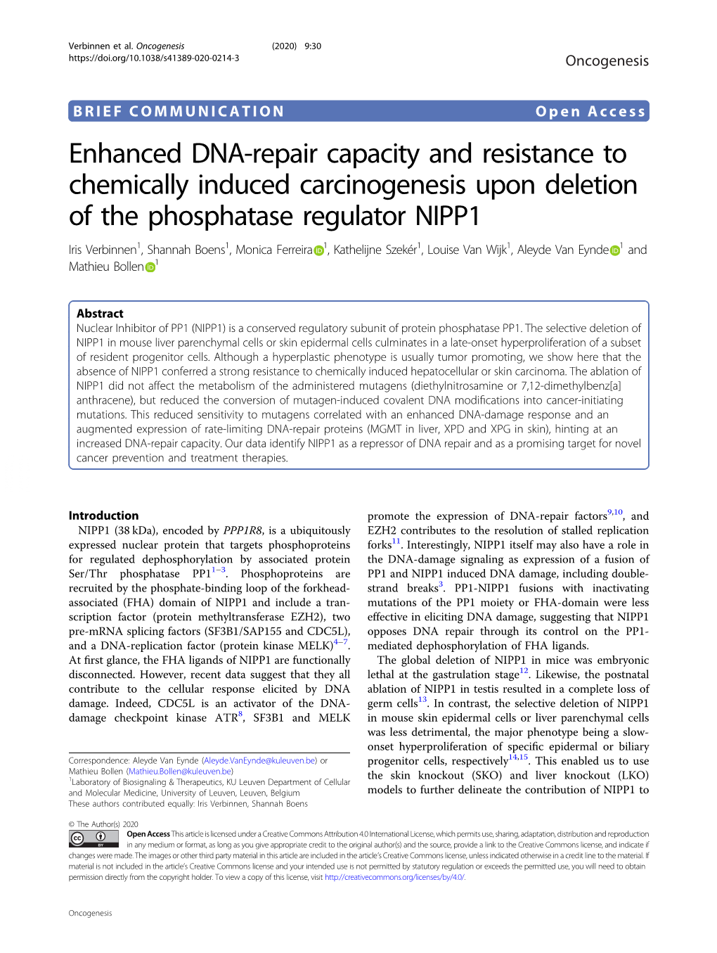 Enhanced DNA-Repair Capacity and Resistance to Chemically Induced
