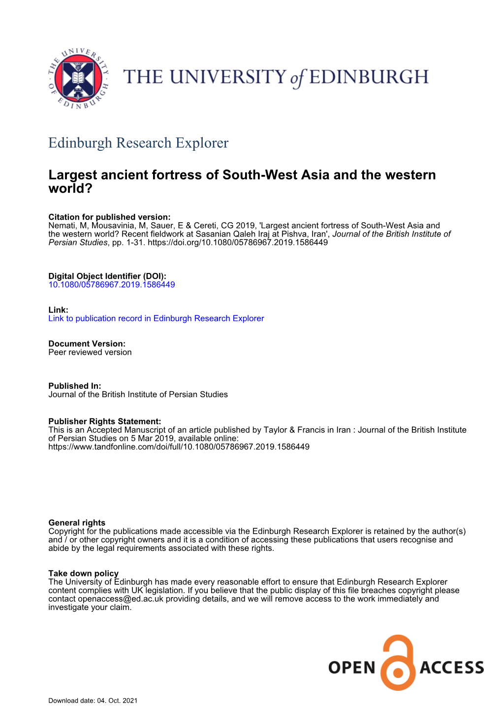 Edinburgh Research Explorer